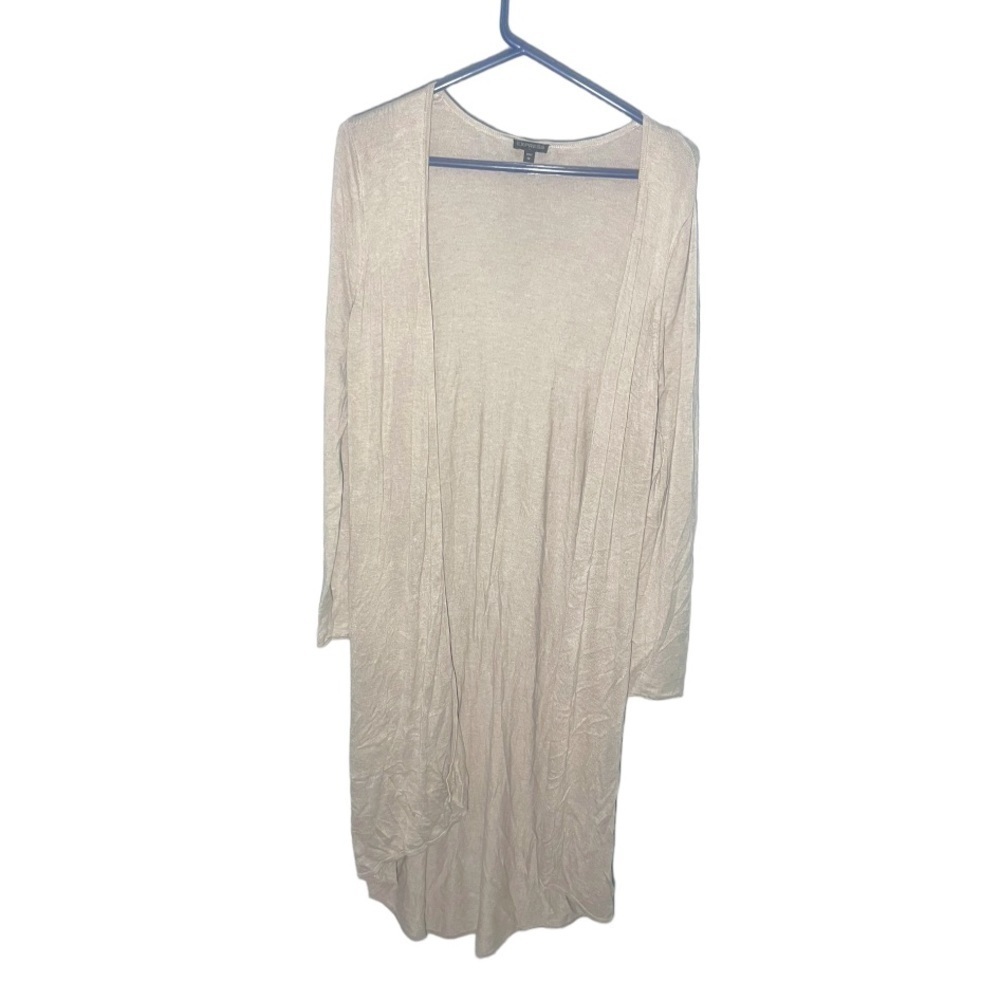 EUC Express Tan Long Sleeve Open Cardigan Size Large